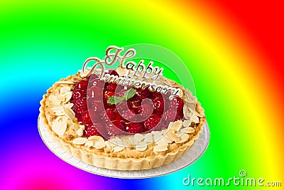 Raspberry tart Stock Photo