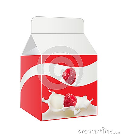 Raspberry yoghurt vector illustration. Vector Illustration