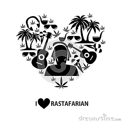 Rastafarian flat design Vector Illustration