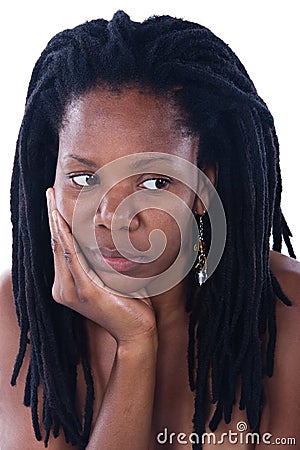 Rastafarian woman Stock Photo