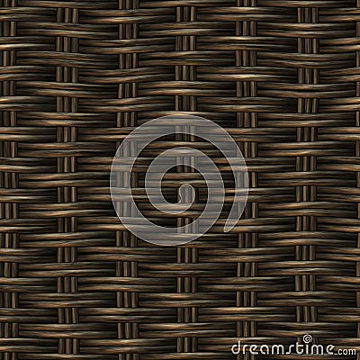 Raster Seamless Basket Wooden Weave Pattern Stock Photo