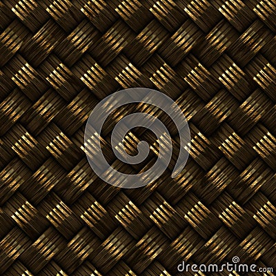 Raster Seamless Golden Basket Twill Weave Pattern Stock Photo