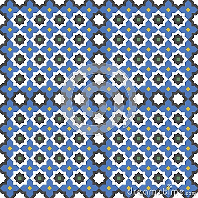 Rasterized copy: Classic Arabic Geometric seamless pattern background-mockup Stock Photo