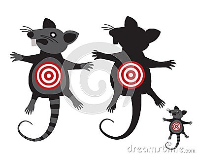 Rat goal. Vector Illustration