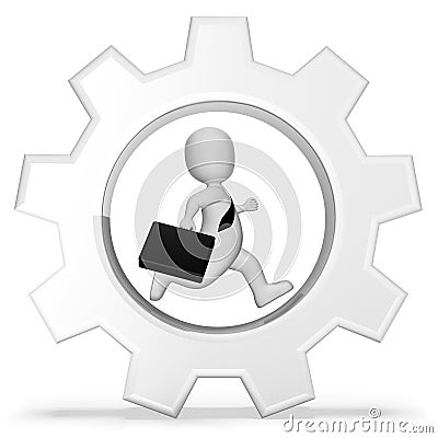 Rat Race Indicates Hard Work And Character 3d Rendering Stock Photo