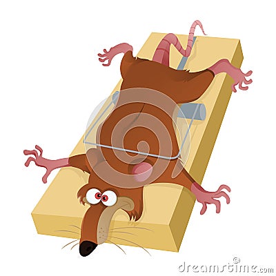 Rat In Trap Stock Vector - Image: 40283882