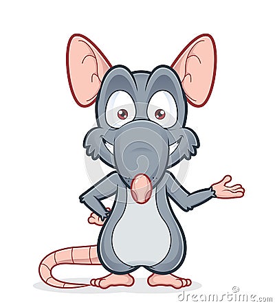 Rat in welcoming gesture Vector Illustration