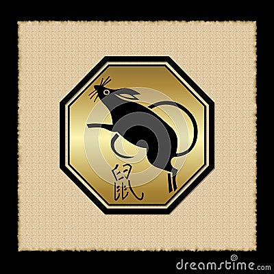 Rat Zodiac Icon Stock Photo