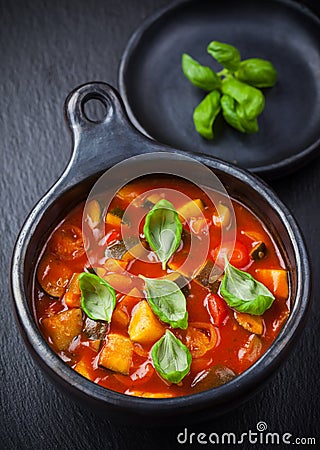 Ratatouille - vegetable stew Stock Photo