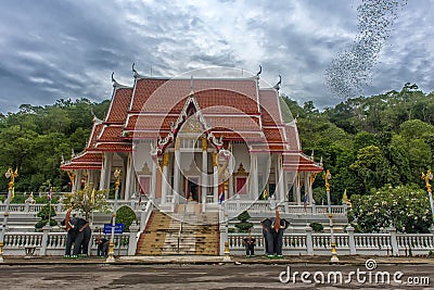 Wat Khao Chong Pran Temple for people pray to buddha and look Hu Stock Photo