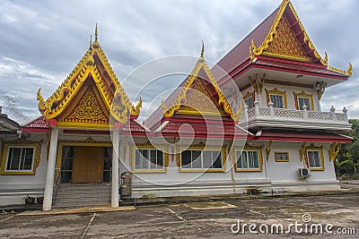 Wat Khao Chong Pran Temple for people pray to buddha and look Hu Editorial Stock Photo