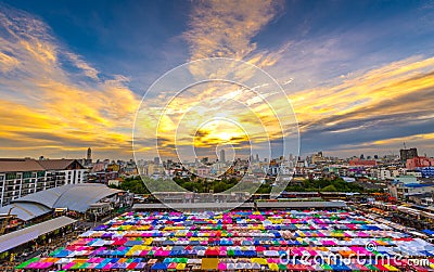 Ratchada Night Train Market, Bangkok Stock Photo