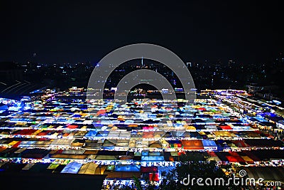 Ratchada train market night market in bangkok Stock Photo