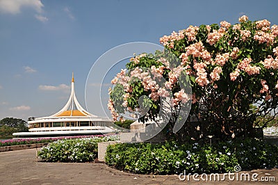 Ratchamangkhala Pavilion of Suan Luang Rama IX Public Park Bangkok,Thailand Editorial Stock Photo