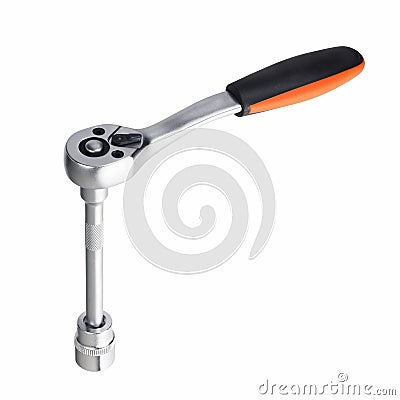 Ratchet socket wrench with coupling Stock Photo