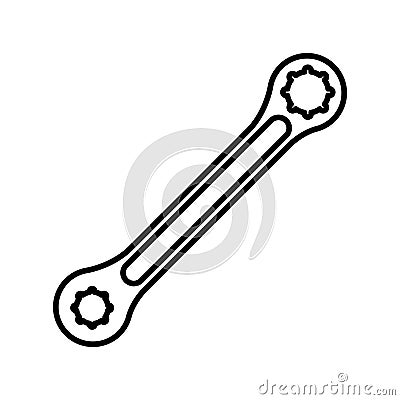 Ratchet tool line style icon Vector Illustration