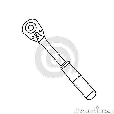 Ratchet wrench Icon Vector Illustration