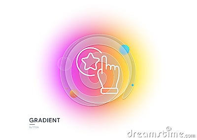 Rate button line icon. Best ranking sign. Gradient blur button. Vector Vector Illustration