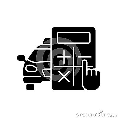 Rate estimator black glyph icon Vector Illustration