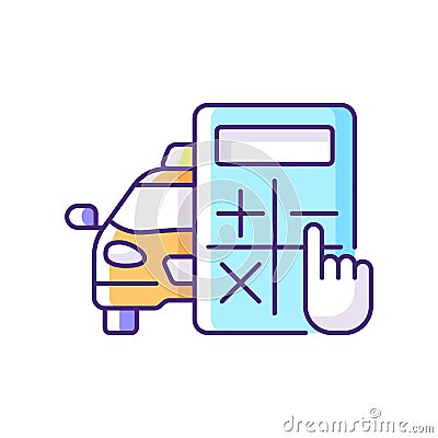 Rate estimator RGB color icon Vector Illustration