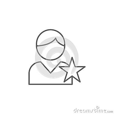 rate girl friendship outline icon. Elements of friendship line icon. Signs, symbols and vectors can be used for web, logo, mobile Stock Photo