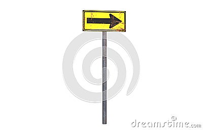 Rate-shaped rusty traffic sign Stock Photo