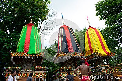 Rath yeatra mayapur Colorful, celebration. Editorial Stock Photo