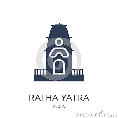 ratha-yatra icon. Trendy flat vector ratha-yatra icon on white b Vector Illustration