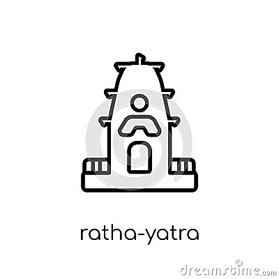 ratha-yatra icon. Trendy modern flat linear vector ratha-yatra i Vector Illustration