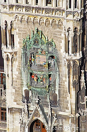 Rathaus-Glockenspiel, Munich Marienplatz Stock Photo