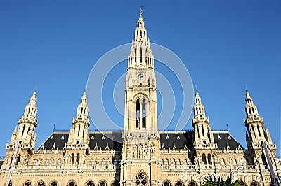 Rathaus in Vienna, Austria Stock Photo