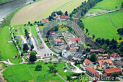 Rathen near Bastei in saxony Stock Photo