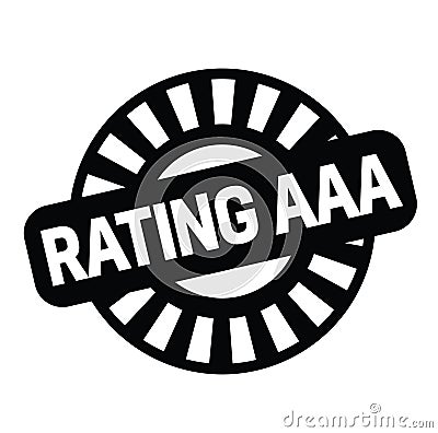 Rating aaa rubber stamp Vector Illustration