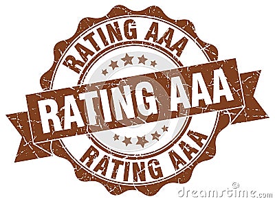 Rating aaa stamp Vector Illustration