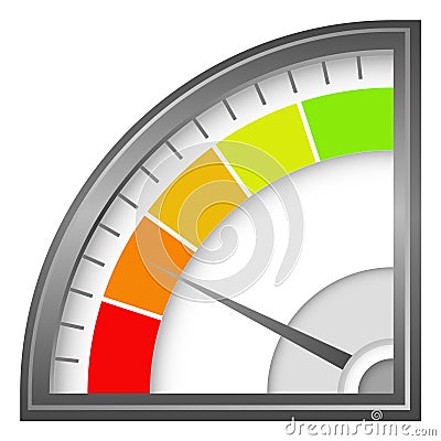 Rating gauge. Car panel level meter icon Vector Illustration