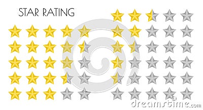 Rating stars Vector Illustration