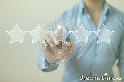 Rating stars Stock Photo