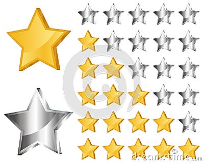 Rating stars Cartoon Illustration