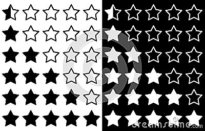 Rating stars illustration isolated Vector Illustration