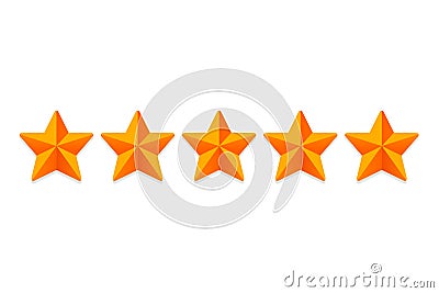 Rating Stars Rating. 5 Rate Review Ranking. Web Star Signs Vector Vector Illustration