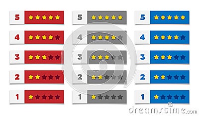 Rating stars Vector Illustration