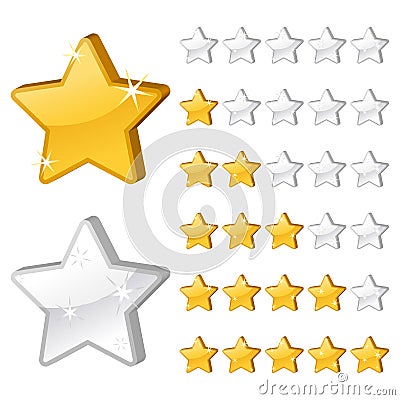 Rating stars for web-2 Vector Illustration