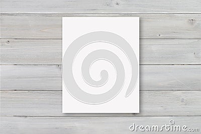 4:5 Ratio Canvas Mockup on Gray Wood Wall with Clipping Path Stock Photo