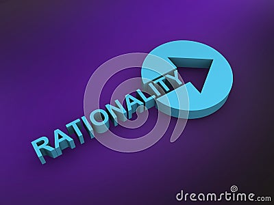 rationality word on purple Stock Photo