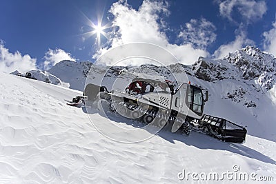 Ratrak, grooming machine, special snow vehicle Stock Photo