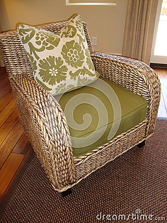 Rattan Chair Stock Photo