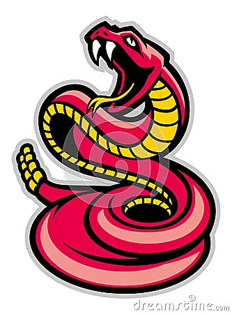 Rattle snake mascot Vector Illustration