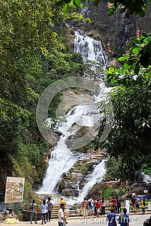 The Ravana Falls - Ella - Sri Lanka Editorial Stock Photo