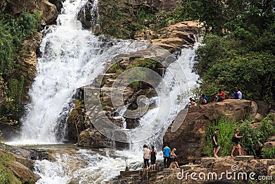 The Ravana Falls - Ella - Sri Lanka Editorial Stock Photo