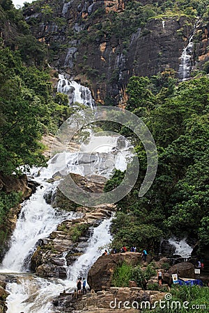 The Ravana Falls - Ella - Sri Lanka Editorial Stock Photo